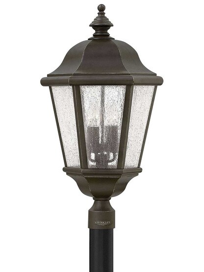 Edgewater 15 inch Outdoor Post-Mount Light in Oil-Rubbed Bronze.
